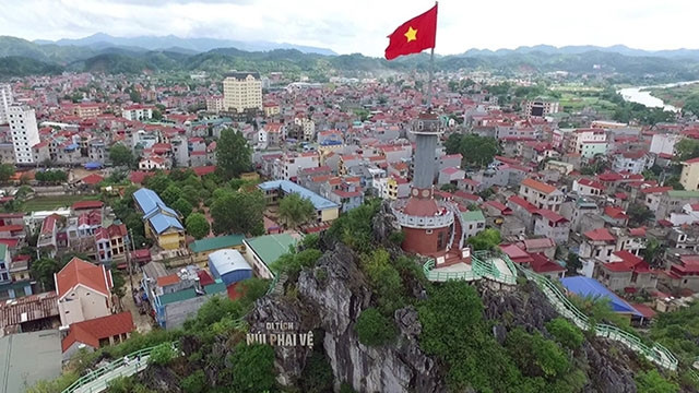 Un coin de la ville de Lang Son en haut. Photo : hanoimoi.com.vn.