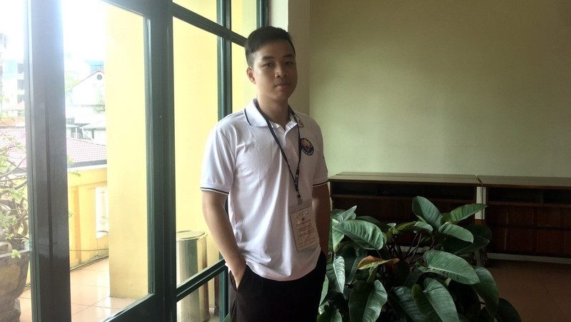 Le jeune Viet kieu Ngô Quang Khanh, venu de Lituanie. Photo: thoidai.com.vn