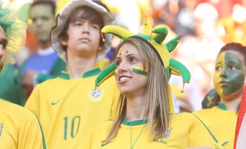 Les fans de l'équipe brésilienne .