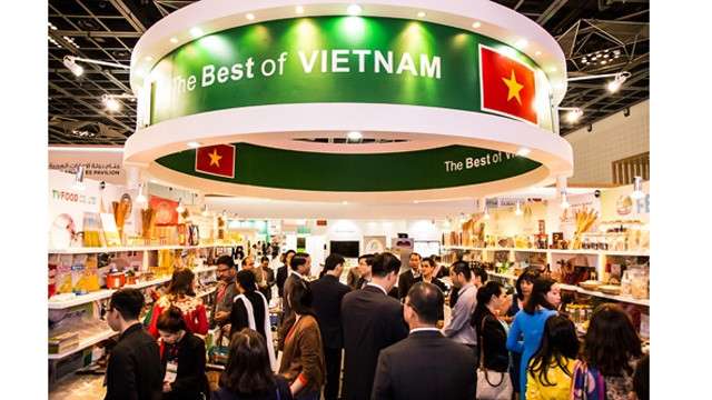 Le stand du Vietnam à la foire Gulfood Dubai 2017. Photo : http://baochinhphu.vn