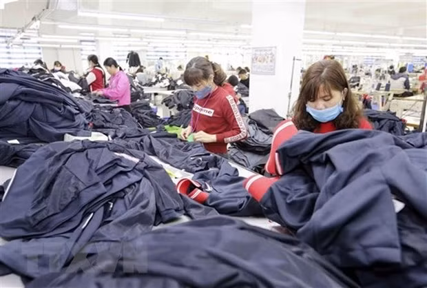 Vêtements pour l'exportation. Photo d'illustration : VNA.