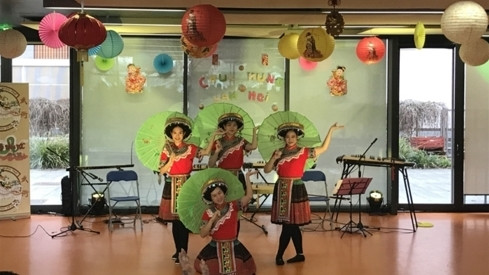 Un numéro interprété lors du Festival de la culture asiatique « Passeport pour l’Asie », le 9 février à Cergy-le-Haut, en France. Photo: VOV.