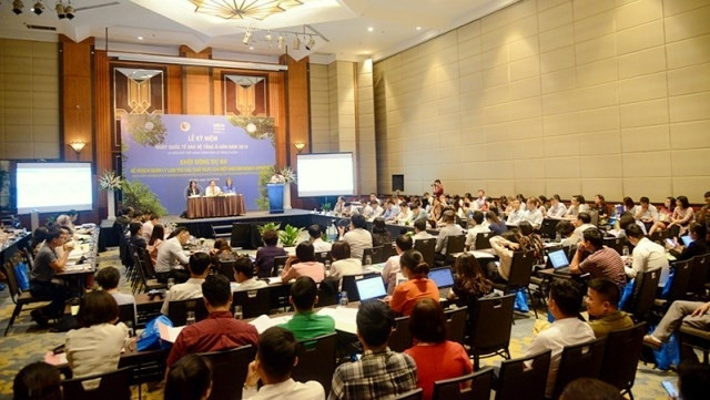 Cérémonie de célébration de la Journée internationale de la protection de la couche d'ozone à Hanoi. Photo : baotainguyenmoitruong.vn