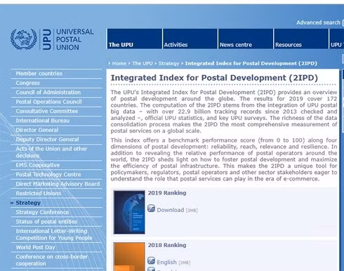 Vietnam : gagner 5 places dans le classement de l’Union postale universelle