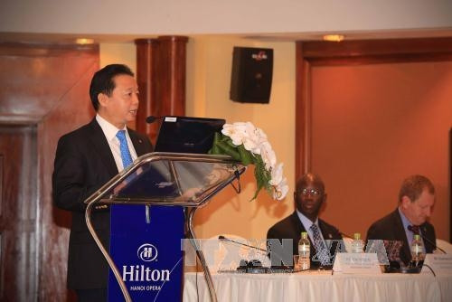 Le ministre vietnamien Trân Hông Hà se prononce lors du Dialogue stratégique de haut niveau du PMR. Photo: VNA.