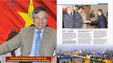 L'article publié sur le magazine pakistanais des relations extérieures "Diplomatic Focus". Photo: tgnv.com.vn.