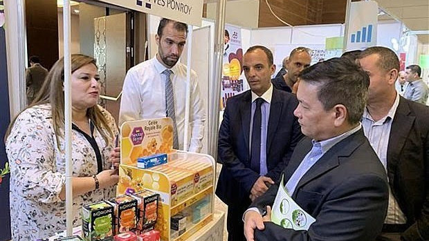 Salon international de l'industrie pharmaceutique en 2019 en Algérie. Photo : VNA.