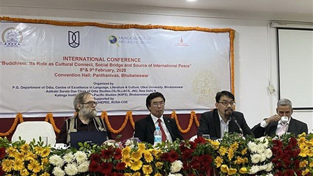 Colloque international sur le rôle du bouddhisme, les 8 et 9 février dans la ville indienne de Bhubaneswar. Photo : VNA.