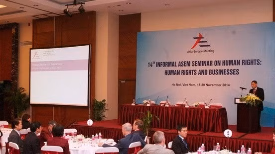Séance d'ouverture du 14e séminaire informel du Forum Asie-Europe sur les droits de l'homme.
