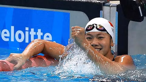 Le sourire d’Anh Viên sur 200m brasse. Photo: Hai Dang/NDEL.