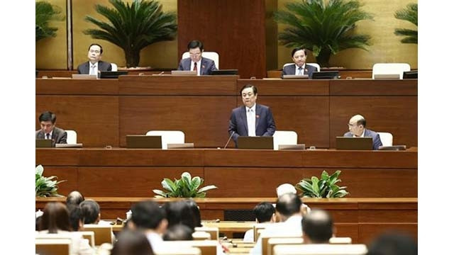 Le ministre de l’Agriculture et du Développement rural, Lê Minh Hoan, lors de la séance d’interpellation mardi après-midi. Photo : VNA.