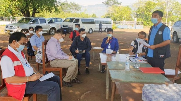 La délégation des experts vietnamien travaille à Champassak. Photo : VNA.