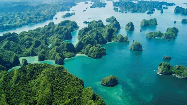 La baie de Bai Tu Long a une beauté unique avec ses nombreux îlots et ses plages de sable fin. Photo : giadinhonline.vn