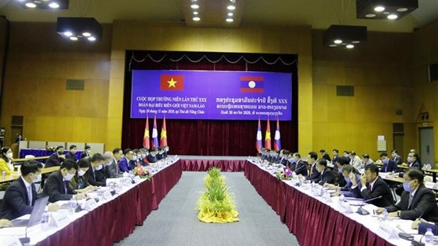 La 30e réunion annuelle sur la frontière Vietnam-Laos à Vientiane. Photo : VNA.