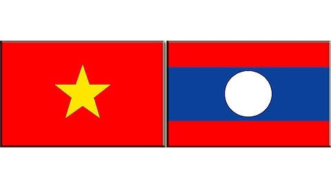Les drapeaux du Vietnam et du Laos. Photo: NDEL.