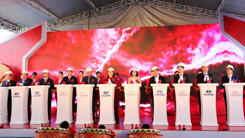 Cérémonie d’inauguration de la 2e usine automobile de Hyundai Thành Công inaugurée à Ninh Binh. Photo : baoninhbinh.vn.
