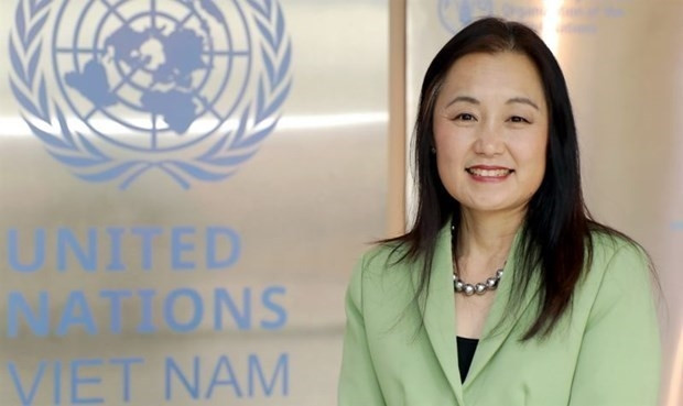 La représentante du Fonds des Nations Unies pour la Population (UNFPA) au Vietnam, Naomi Kitahara. Photo : VNA.
