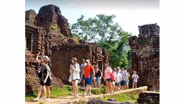 Le nombre de visiteurs de la tour de My Son a été multiplié par 8. Photo : VOV.