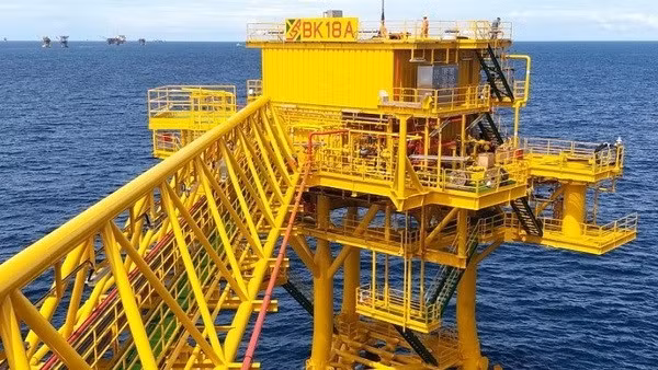 La plate-forme BK-18A du gissement de Bach Hô. Photo : VNA.