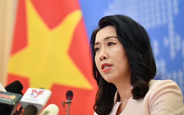 La porte-parole du ministère vietnamien des Affaires étrangères Lê Thi Thu Hang. Photo: BQT.