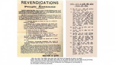 Les revendications du peuple annamite (1919). Photo: Musée Hô Chi Minh de Hanoï. 