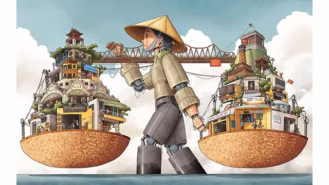 L'œuvre a remporté le premier prix de l'auteur Dang Thai Tuân. Photo : UNESCO Vietnam.