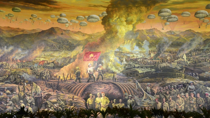 Une partie de la peinture panoramique de la campagne de Diên Biên Phu. Photo : VOV.