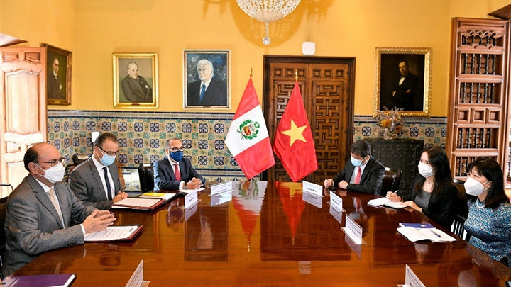 Une séance de travail entre les deux parties. Photo : thoidai.com.vn