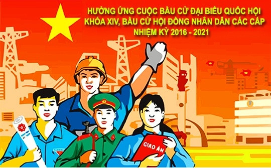 Affiche de propagande sur les élections législatives et locales.