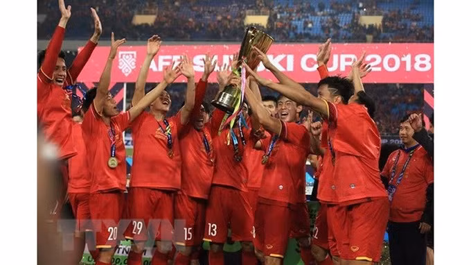 Le Vietnam est le nouveau champion de l'AFF Suzuki Cup. Photo : VNA