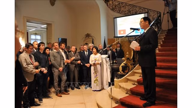 L’ambassadeur Vu Anh Quang s'exprime lors de l'événement. Photo: VNA