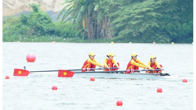 Les Vietnamiennes Pham Thi Ngoc Anh, Hà Thi Vui, Lê Thi Hiên et Du Thi Bông. Photo : VNA.