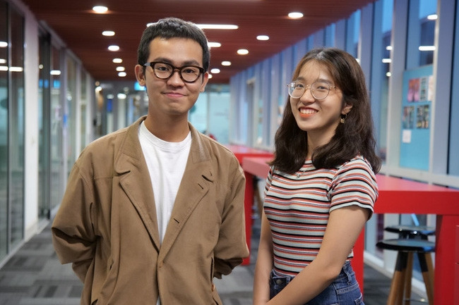 Phung Trân Diêu Hoa et Nguyên Truong Thinh de l’Université RMIT Vietnam.