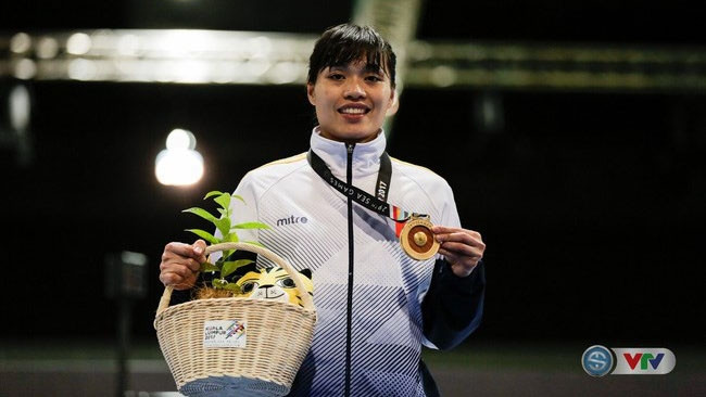 L'escrimeuse vietnamienne Nguyên Thi Nhu Hoa. Photo: VTV.