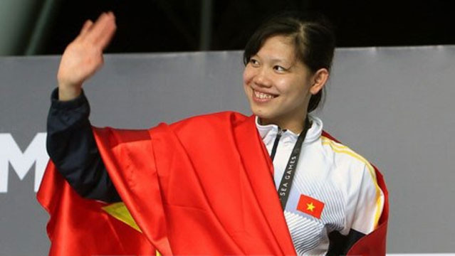 La nageuse Nguyên Thi Anh Viên. Photo: VNA.