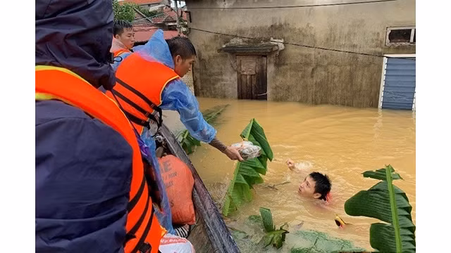 Le district de Lê Thuy est l’une des localités les plus gravement touchées par les crues. Photo : Côngthuong.vn