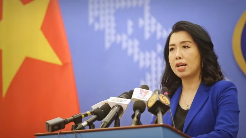 La porte-parole du ministère des Affaires étrangères, Lê Thi Thu Hang. Photo : NDEL.