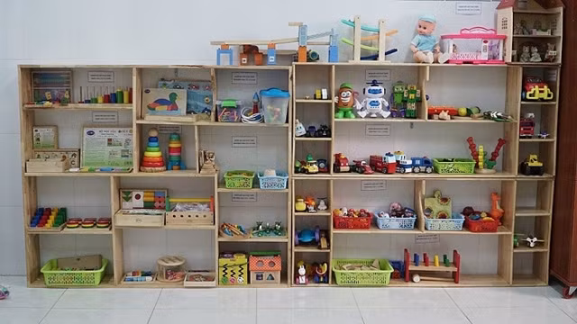 Un coin de la bibliothèque de jouets. Photo: thoidai.com.vn