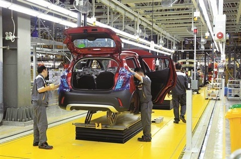 Dans l’usine automobile de Vinfast à Hai Phong (au Nord-Est du Vietnam). Photo : VNA.