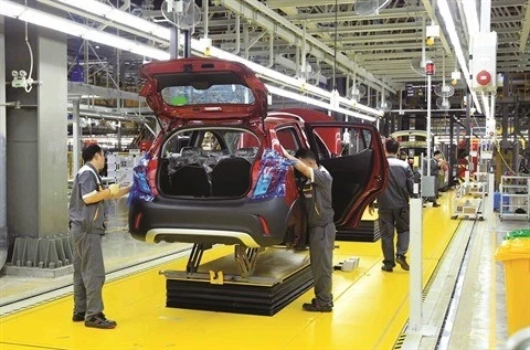 Dans l’usine automobile de Vinfast à Hai Phong (au Nord-Est du Vietnam). Photo : VNA.