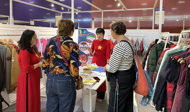 Le pavillon vietnamien au Salon Première Vision en France. Photo : VNA.