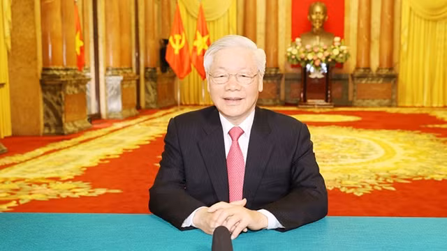 Le secrétaire général du Parti communiste et Président du Vietnam Nguyên Phu Trong. Photo: VNA