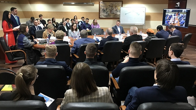 Vue générale du premier concours d’interprétation en langue vietnamienne organisé le 19 mars en Russie. Photo : VOV.