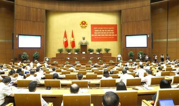 Conférence nationale sur la Résolution du 5e Plénum du CC du PCV. Photo : VNA.