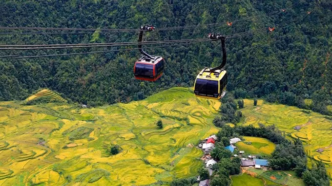 Télécabine du Fansipan. Photo : VNA.