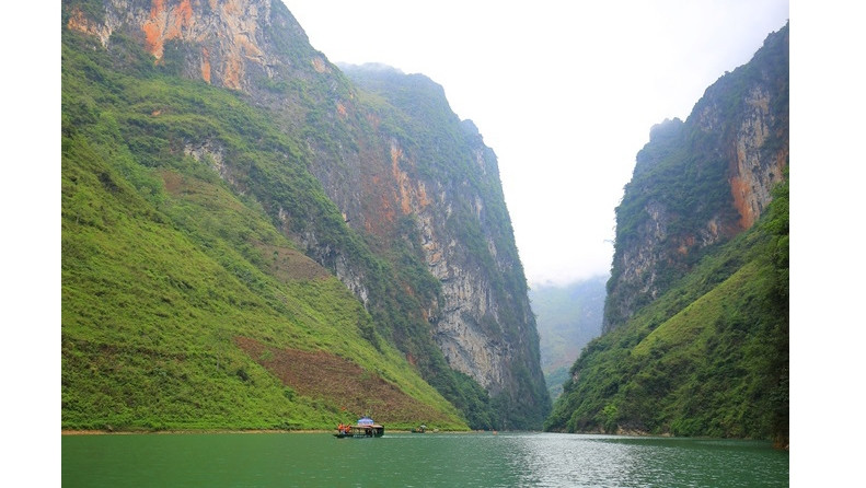 Le canyon de Tu San sur le plateau calcaire de Dông Van, dans la province montagneuse de Hà Giang (au Nord du Vietnam).