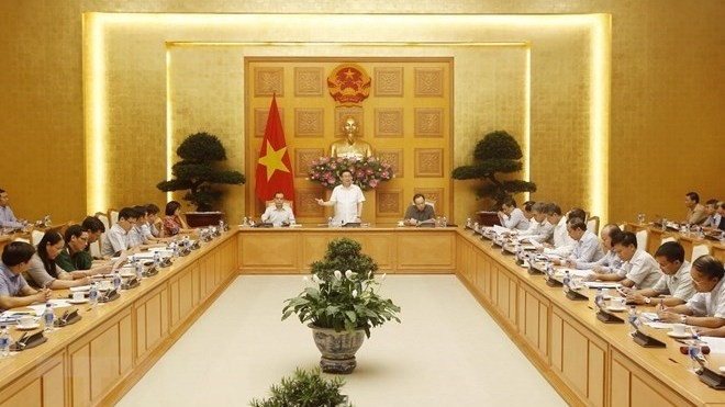 La 1ère réunion du Comité de pilotage de la lutte contre le blanchiment d’argent, le 19 juin à Hanoi. Photo : VNA.