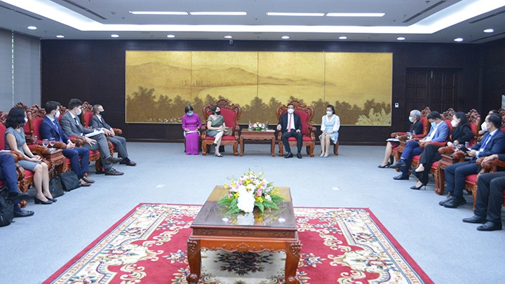 La séance de travail entre les deux parties. Photo : danang.gov.vn