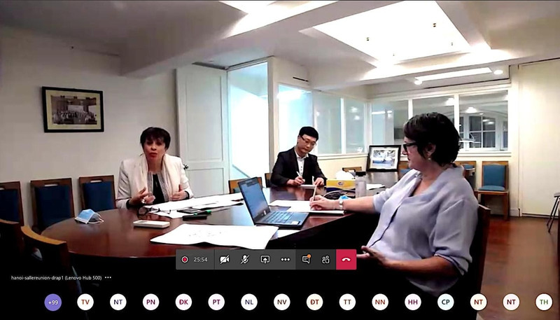 Ouidad Tebbaa, Directrice régionale de l'AUF en Asie-Pacifique, lors de la conférence en ligne. Photo : AUF.