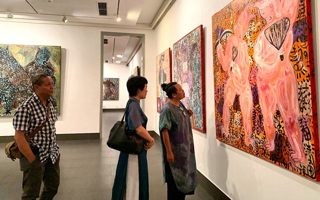 Un coin de l’exposition « Mo Mường ». Photo : NDEL.